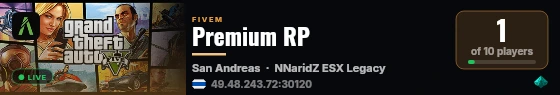 Premium RP live status badge
