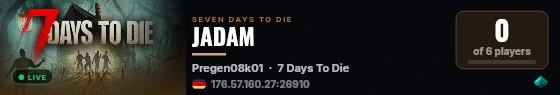 JADAM live status badge