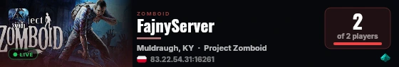 FajnyServer live status badge