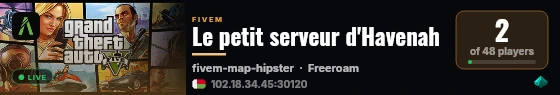 Le petit serveur d'Havenah live status badge