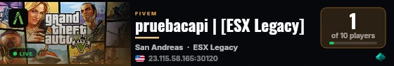 pruebacapi | [ESX Legacy] live status badge