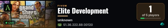 Elite Development live status badge