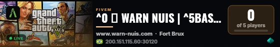 ^0 🔨 WARN NUIS | ^5BASE CORE live status badge