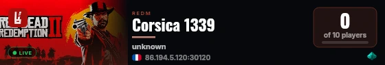Corsica 1339 live status badge