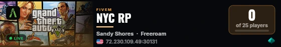 NYC RP live status badge