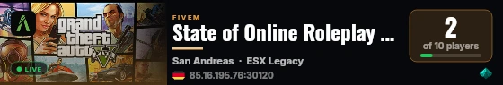 State of Online Roleplay | S.O.RP live status badge