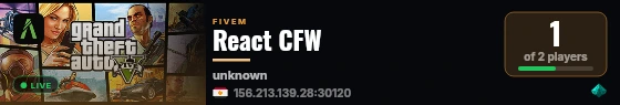 React CFW live status badge