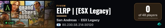 ELRP | [ESX Legacy] live status badge