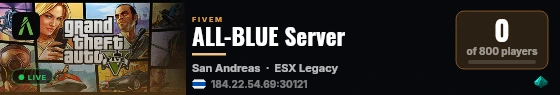 ALL-BLUE Server live status badge