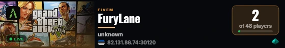 FuryLane live status badge