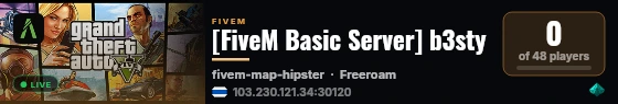 [FiveM Basic Server] b3sty live status badge