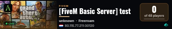[FiveM Basic Server] test live status badge