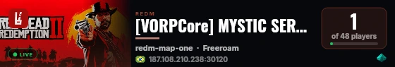 [VORPCore] MYSTIC SERVER live status badge