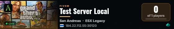 Test Server Local live status badge