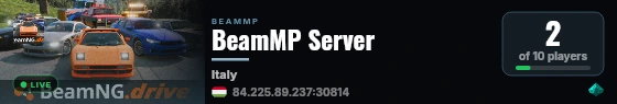 BeamMP Server live status badge