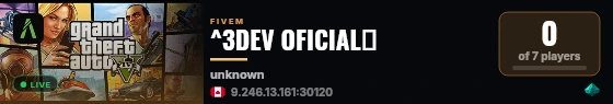 ^3DEV OFICIAL🌈 live status badge