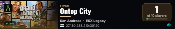 Ontop City live status badge