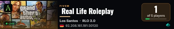  Real Life Roleplay live status badge
