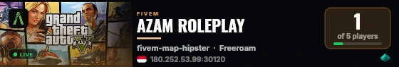 AZAM ROLEPLAY live status badge