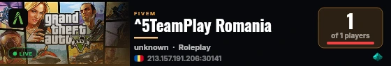 ^5TeamPlay Romania live status badge