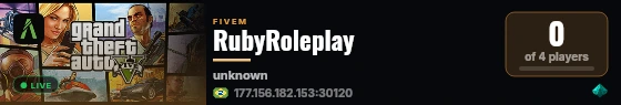 RubyRoleplay live status badge