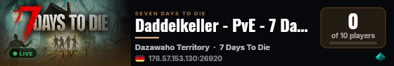 Daddelkeller - PvE - 7 Days To Die live status badge