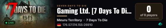 Gaming Ltd. [7 Days To Die] live status badge