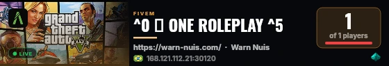 ^0 🔨 ONE ROLEPLAY ^5 live status badge