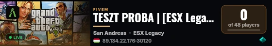 TESZT PROBA | [ESX Legacy] live status badge