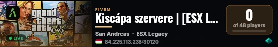 Kiscápa szervere | [ESX Legacy] live status badge