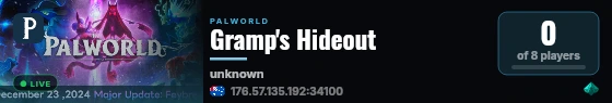 Gramp's Hideout live status badge