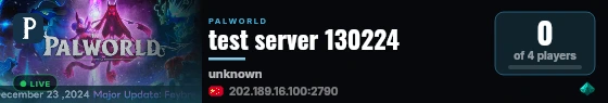 test server 130224 live status badge