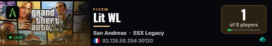 Lit WL live status badge