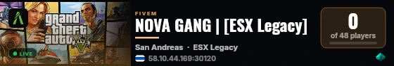 NOVA GANG | [ESX Legacy] live status badge
