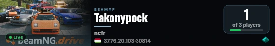 Takonypock live status badge