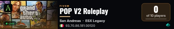 POP V2 Roleplay  live status badge