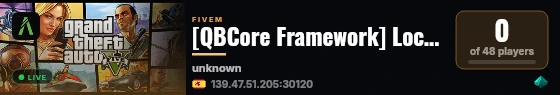[QBCore Framework] LocalHost live status badge