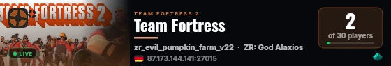 Team Fortress live status badge