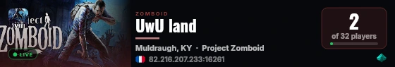 UwU land live status badge