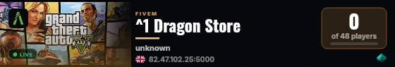 ^1 Dragon Store live status badge
