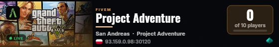 Project Adventure live status badge
