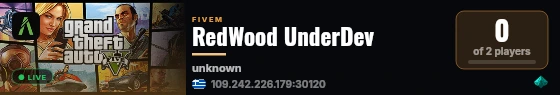 RedWood UnderDEv live status badge