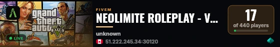 NEOLIMITE ROLEPLAY - V1.8 | Nouvelle Génération live status badge