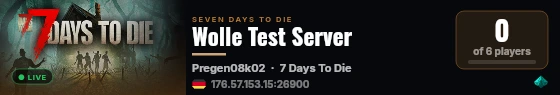 Wolle Test Server live status badge