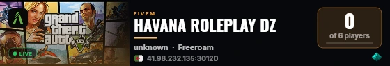 HAVANA ROLEPLAY DZ live status badge