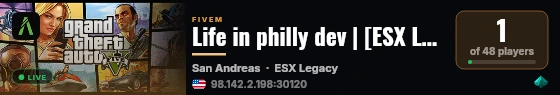 Life in philly dev | [ESX Legacy] live status badge