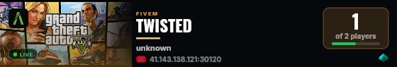 TWISTED live status badge