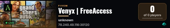 Venyx | FreeAccess live status badge