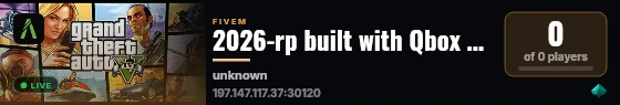 2026-rp built with Qbox Project by The Community! live status badge