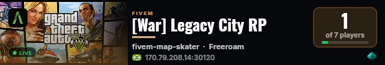 [War] Legacy City RP live status badge